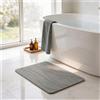 ActivoTex Tappeto Bagno Diatomite Ad Asciugatura Rapida - Tappeto Diatomite Bagno in Pietra Naturale Ultra Assorbente - Tappeto Doccia Pietra Antiscivolo per Doccia, Vasca e Bagno (Wave Grey)