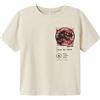NAME IT Nkmjust Jurassic Nreg SS Top Box Sky, Peyote Melange, 122-128 cm Bambini e Ragazzi
