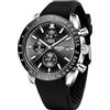 NIBOSI Orologi da uomo analogico al quarzo cronografo impermeabile data luminosa oro rosa argento orologio da polso uomo moda casual orologi per uomini classico elegante regalo in pelle oro nero