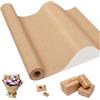 Euqvunn Carta Kraft, Carta Kraft Naturale Riciclabile 40cm x 15m, 80g/㎡ Resistente alla Lacerazione per Arti e Mestieri, Carta per Imballaggio per Riempimento Vuoti e Imballaggio di Collo