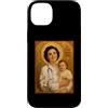 St. Gianna Beretta Molla Icon Custodia per iPhone 14 Plus Elegante Icona Cattolica di Santa Gianna Beretta Molla