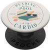 Poolside Reading Days Lettura Piscina Cardio Book Amante Spiaggia Lettore Umorismo PopSockets PopGrip Adesivo