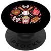 Ballpark Fun Designs Carino Baseball Giorno Popcorn Frankfurter PopSockets PopGrip Adesivo