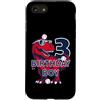 COOL BASEBALL DESIGNS AND OUTFITS Custodia per iPhone SE (2020) / 7/8 DINOSAURIO COMPLEANNO BIMBO 3 ANNI DINOSAURIO BASEBALL 3° COMPLEANNO