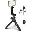 DigiPower - L'istruttore - Treppiede per iPhone con Telecomando e Luce (Include Microfono, Luce LED, treppiede e Supporto per Telefono) - Lavora Insegna e impara da Home Video Kit Professionale