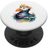Sea Parrot Lover Gifts Watercolor Tufted Puffin Seabird Bird Watching PopSockets PopGrip Adesivo
