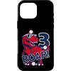 COOL BASEBALL DESIGNS AND OUTFITS Custodia per iPhone 16 Pro Max ROAR 3 ANNI DINOSAURIER BASEBALL 3° COMPLEANNO