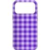 Preposh Custodia per iPhone 17 Pro Max Viola Gingham Lavanda Preppy Estetica Girly Trendy
