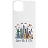 Iconic New York City Skyline by a Child Custodia per iPhone 14 Plus Divertente souvenir per bambini di New York City per bambini o bambine