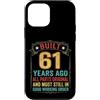 Built 61th Birthday Gifts for Men Women Custodia per iPhone 12 mini Divertente regalo per il 61° compleanno per uomini e donne di 61 anni