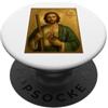 Icona di San Giuda Taddeo Elegante icona cattolica di San Giuda Taddeo PopSockets PopGrip Adesivo
