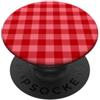 Preposh Rosa e Rosso Gingham Preppy Estetica Girly Moda Trendy PopSockets PopGrip Adesivo