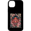 Japanese Oni Mask Aesthetic By TOKYO WAV Custodia per iPhone 14 Plus Hannya Oni Mask Devil Yokai - Maschera giapponese con tatuaggio demone