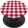 Preposh Rosso Bianco Gingham Preppy Estetica Girly Moda Alla Moda PopSockets PopGrip Adesivo