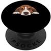 Basset Hound Puppy Lover PS Ritratto del cane del primo piano del cucciolo di Basset Hound del bambino PopSockets PopGrip Adesivo