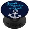 jesus spruch design Gesù Spruch glaube Anker Mut Statement cool LOL chiesa PopSockets PopGrip Adesivo