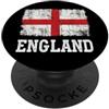 English Heritage Apparel Designs Bandiera Inghilterra invecchiata grunge vintage Regno Unito PopSockets PopGrip Adesivo