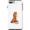 Timowo Studio Custodia per iPhone 7 Plus/8 Plus Cavallo con libro aperto