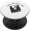 Diskette CD retro old data storage compu Questo quanti anni ho Diskette Retrospecter Module PopSockets PopGrip Adesivo
