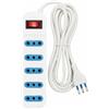 yefix Multipresa 5 Posti Bipasso 10/16A con Interruttore On/Off | Spina 16A con Cavo 3M per Casa e Ufficio