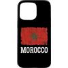 Moroccan Heritage Designs Custodia per iPhone 15 Pro Max Bandiera del Marocco Vintage Distressed Heritage Marocchino