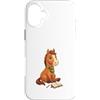 Timowo Studio Custodia per iPhone 16 Plus Cavallo con libro aperto