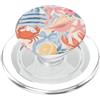Summer Aesthetic Beachy Collage Spiaggia Estate Aragosta Granchio Sardina Costiera Collage Girly PopSockets PopGrip per MagSafe