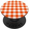 Preposh Arancione Gingham Preppy Estetica Girly Moda Trendy PopSockets PopGrip Adesivo