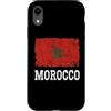 Moroccan Heritage Designs Custodia per iPhone XR Bandiera del Marocco Vintage Distressed Heritage Marocchino