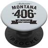 Vintage Area Code Pride Tees 406 Montana Prefisso Distressed Authentic PopSockets PopGrip Adesivo