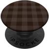Preposh Marrone scuro Gingham Preppy Estetica Girly Moda Trendy PopSockets PopGrip Adesivo