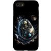 Cosmic Encounter Outfitters Men Women Ki Custodia per iPhone SE (2020) / 7/8 Carino Alieno Pilota In UAP UFO Divertente Spazio Explorer Sci Fi