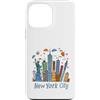 Iconic New York City Skyline by a Child Custodia per iPhone 13 Pro Max Divertente souvenir per bambini di New York City per bambini o bambine