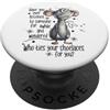 Whimsical Animal Sayings Funny Graphic T Divertente topo cartone animato - Chi lega i lacci delle scarpe umorismo animale PopSockets PopGrip Adesivo