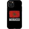 Moroccan Heritage Designs Custodia per iPhone 11 Pro Bandiera del Marocco Vintage Distressed Heritage Marocchino