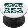 Washington State Pride & PNW Heritage Tacoma 253 Codice Area Montagna PNW Vintage Grunge PopSockets PopGrip Adesivo