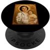 St. Gianna Beretta Molla Icon Elegante Icona Cattolica di Santa Gianna Beretta Molla PopSockets PopGrip Adesivo