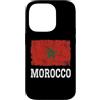 Moroccan Heritage Designs Custodia per iPhone 14 Pro Bandiera del Marocco Vintage Distressed Heritage Marocchino