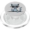 Skizzenmonster Casual scontroso sarcastico dito medio gatto PopSockets PopGrip per MagSafe