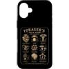 Vintage Forager's Field Guide Apparel Custodia per iPhone 16 Plus Funghi commestibili Vintage Botanical