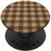Preposh Marrone Gingham Preppy Estetica Girly Moda Trendy PopSockets PopGrip Adesivo