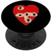 Art Pop Mobile Gallery Grafica a cuore rosso con design strappato PopSockets PopGrip Adesivo