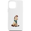 Timowo Studio Custodia per iPhone 13 Pro Max Cavallo lettore con libro e sciarpa