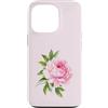 Pink Peony Botanical Studio Custodia per iPhone 13 Pro Rosa Peonia Bloom Botanico Fiore Acquerello Natura Design