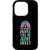 Aesthetic Personalized First Name Merch Custodia per iPhone 14 Pro Le mie persone preferite mi chiamano zia Violet Nome zia