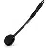 Mulbijeo Spazzola Corpo, Manico Lungo 43 cm, Spazzola Schiena Doccia, Nero, Lavaschiena per Doccia, Massaggio, Silicone Scrubber, Esfoliazione Delicata, Facile da Pulire