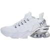 Plein Sport Zapatillas Tiger Attack, Bianco/Grigio Metálico, Taglia 44, Hombre