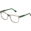 STING Montatura VST528W Beige trasparente 53/18/145 Small Size