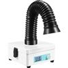 MIUKYUI Fumo di saldatura ad alte prestazioni, aspirazione da tavolo compatta, con filtro a 3 livelli, HEPA, carbone attivo, per officina, elettronica, fai da te, per particelle PM0.3, con display