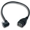System-S Cavo USB 3.1 30 cm tipo C maschio a 2.0 A femmina 180° U adattatore angolo turn